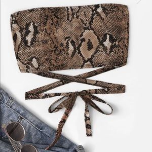 Snake print crop top